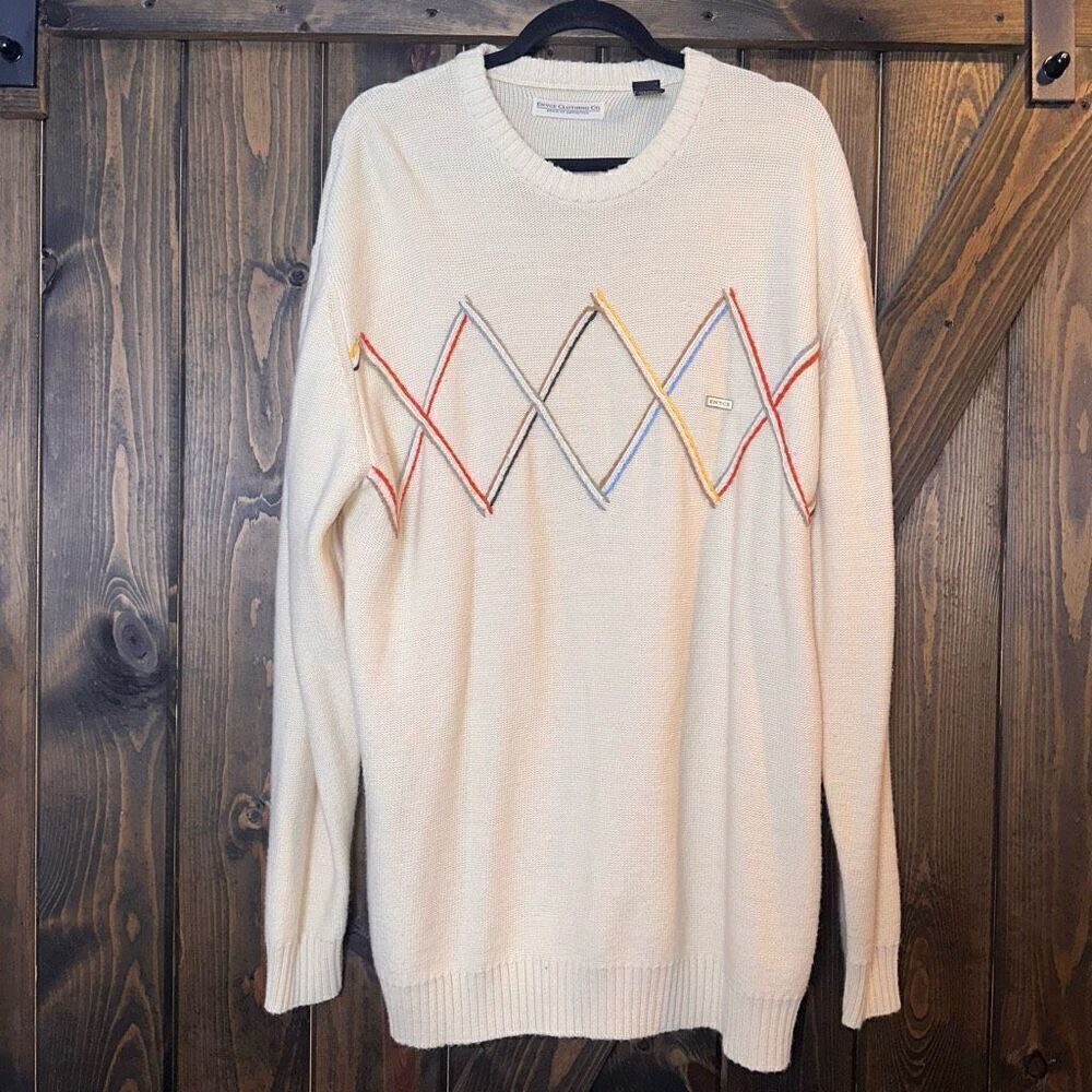 Vintage Enyce Argyle Grandpa Knit Sweater